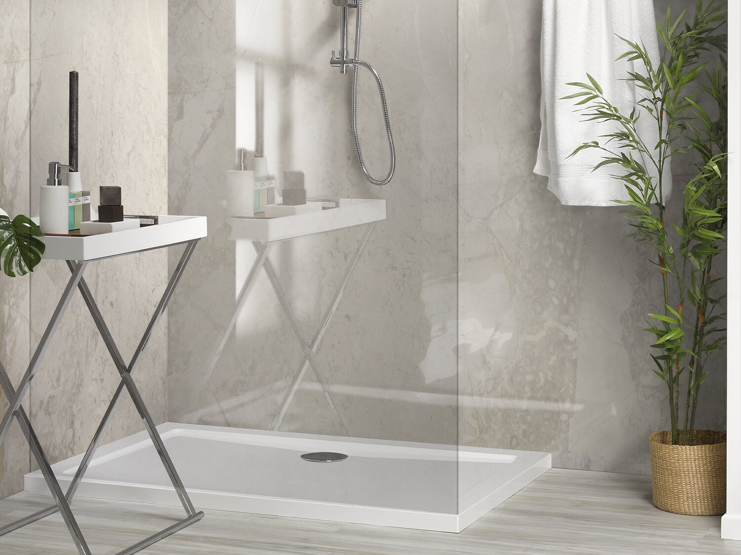 XL Wandpaneel (90 cm x 260 cm), Boulia Gloss natural stone