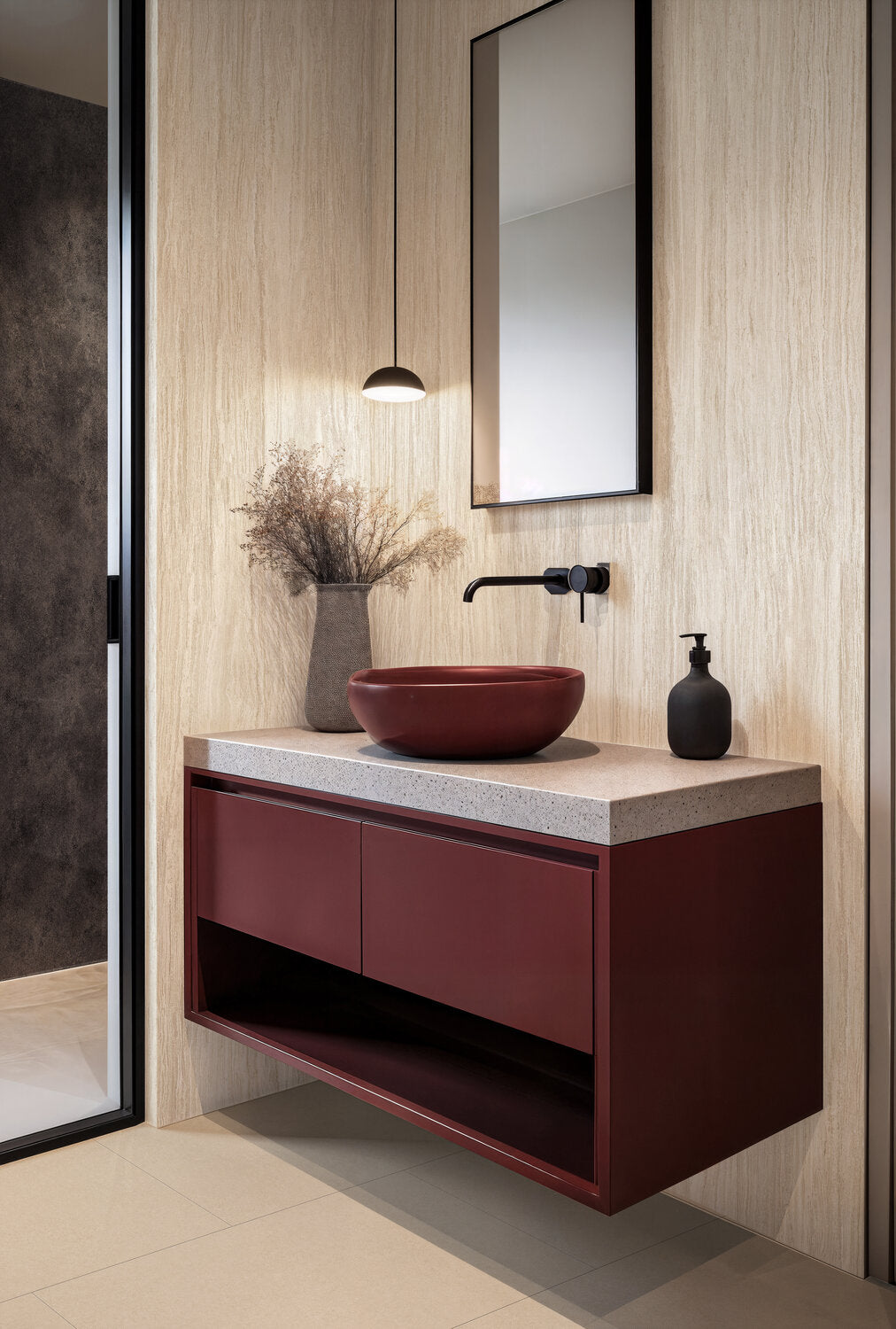 XL Wandpaneel (90 cm x 260 cm), Travertine Bone XL