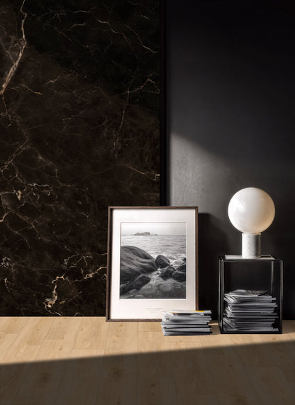 XL Wandpaneel (90 cm x 260 cm), Marbre Noir Gloss