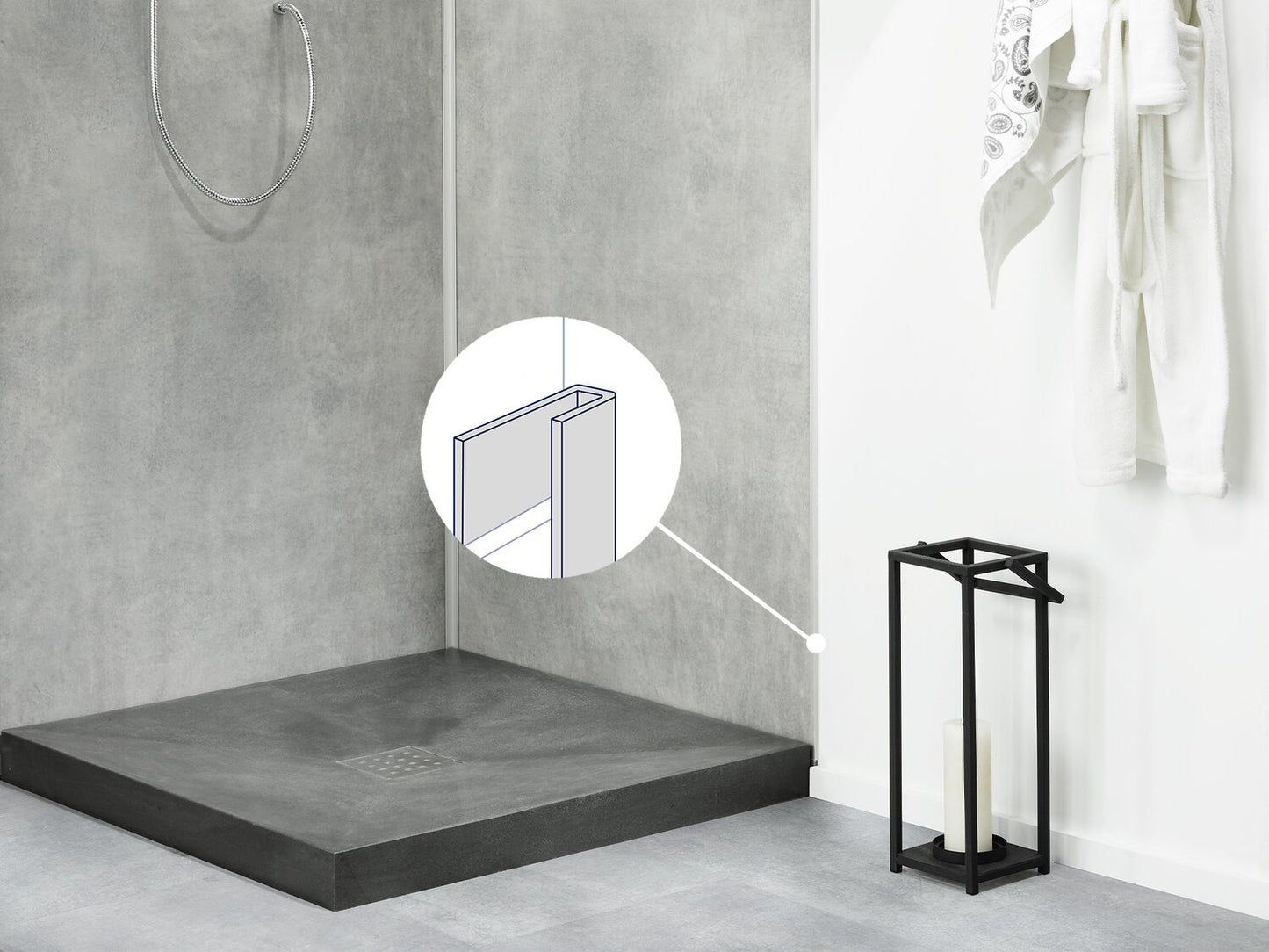 U afwerkprofiel, uitgevoerd in aluminium (2,6 meter)