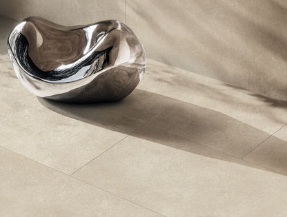 PVC vloer tegel (45,7 cm x 91,4 cm), Bloom Uni Cream
