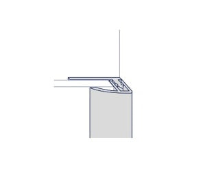 Afwerkprofiel, uitgevoerd in aluminium (2,6 meter)