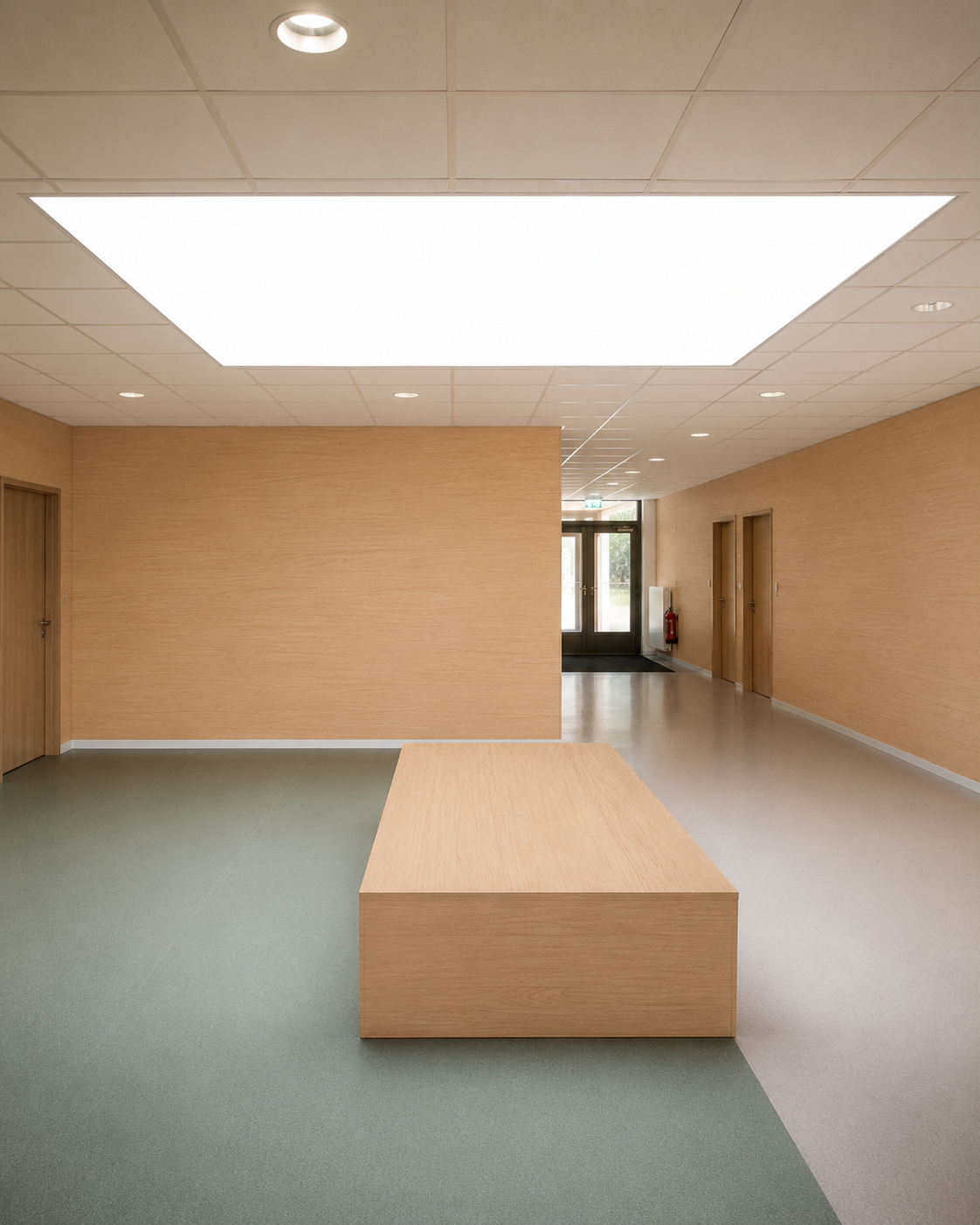 PVC paneel wandbescherming 2 mm. Kleur : Light Oak
