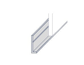 Startprofiel (vloer), uitgevoerd in aluminium (2,6 meter)
